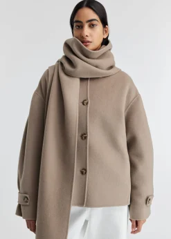 Dew Scarf Detailed Jacket