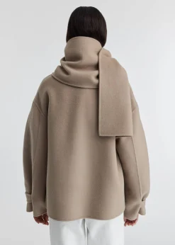 Dew Scarf Detailed Jacket